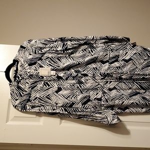 Black and white abstract print jumpsuit